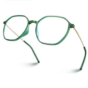 Blue Light Blocking Glasses Frame Anti Glare Eye Protection Green Eyeglasses
